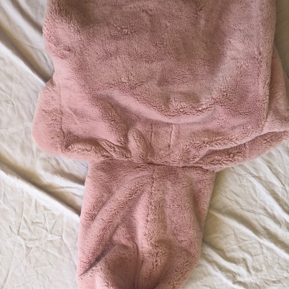 Light pink fur crop jacket - Picture 4 of 4